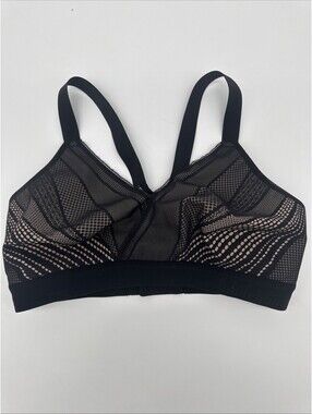 Lululemon Awake To Lace Bra Black and Beige Mesh size 36E